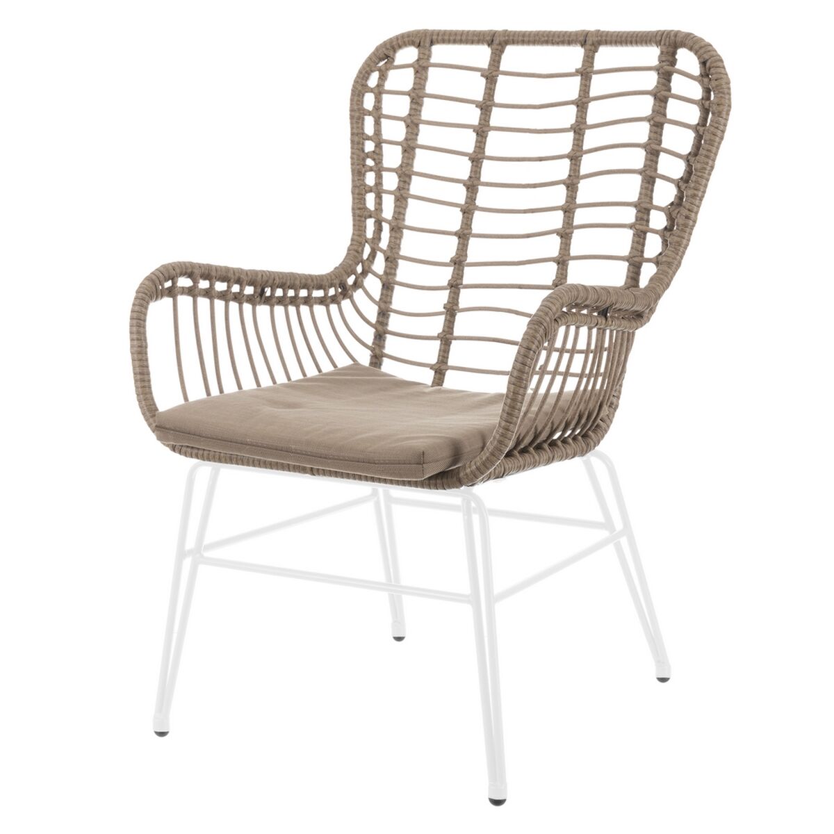 Trädgårdssoffa Ariki 63 x 67 x 97 cm Stål Vit