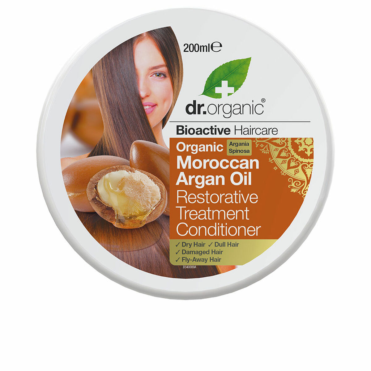 Hårinpackning Moroccan Argan oil Dr.Organic Argán 200 ml