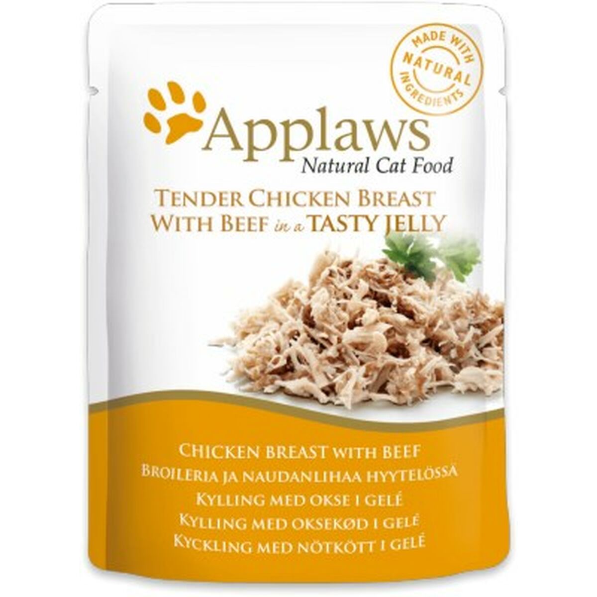 Kattmat Applaws Chicken Breast with Beef in Jelly Kyckling 70 g