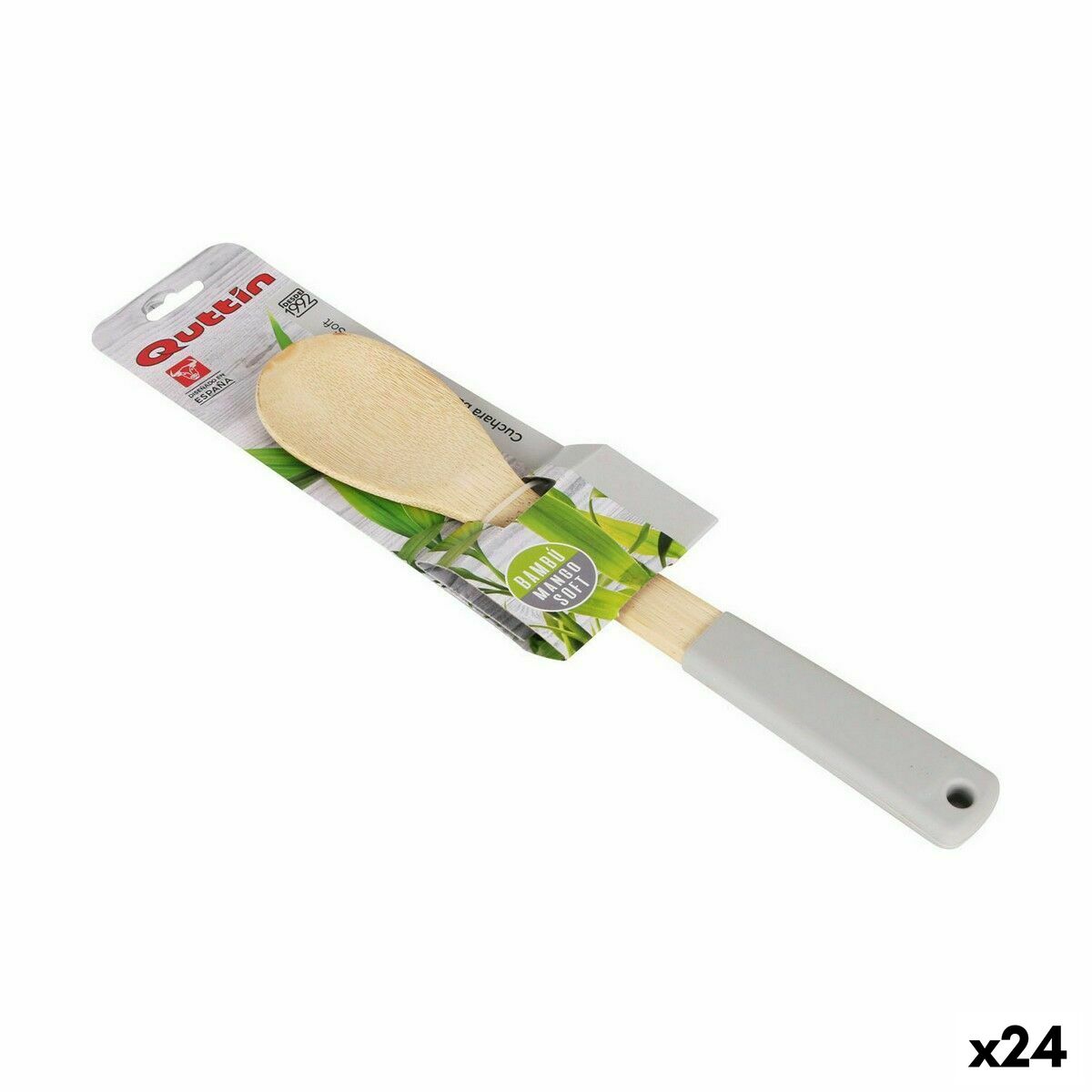 Sked Quttin Brun Grå Bambu 30 x 6 cm (24 antal)