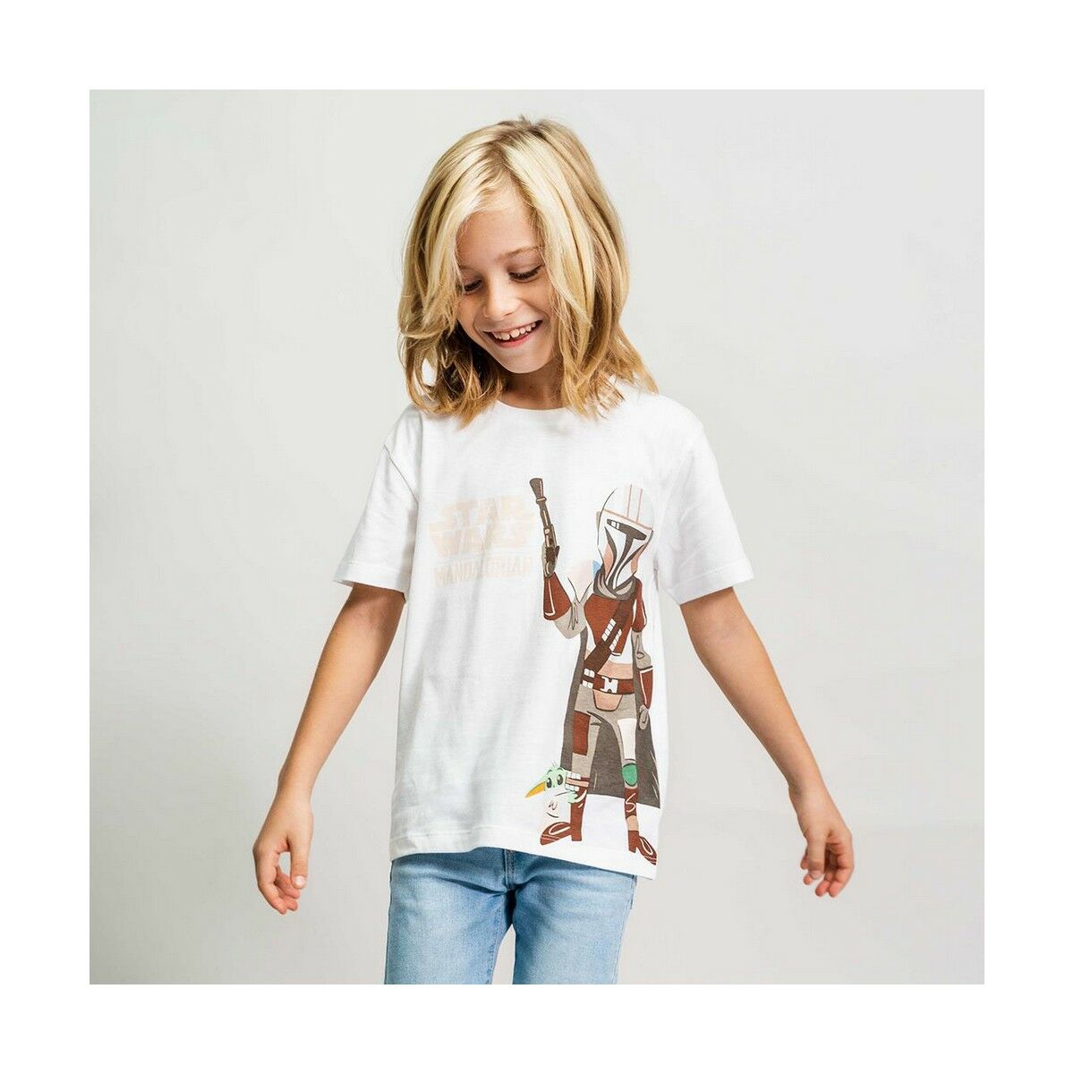 T-shirt med kortärm The Mandalorian Brun - 9