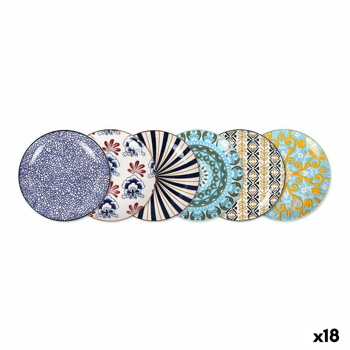 Servingsfat La Mediterránea Kyomi Rund 20 x 20 x 2,5 cm (18 antal)