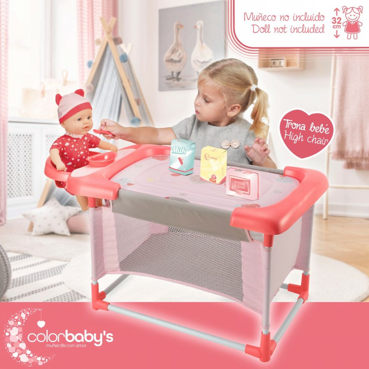 Skötbord för dockor Colorbaby 3 i 1 68 x 32,5 x 34 cm 2 antal - 10