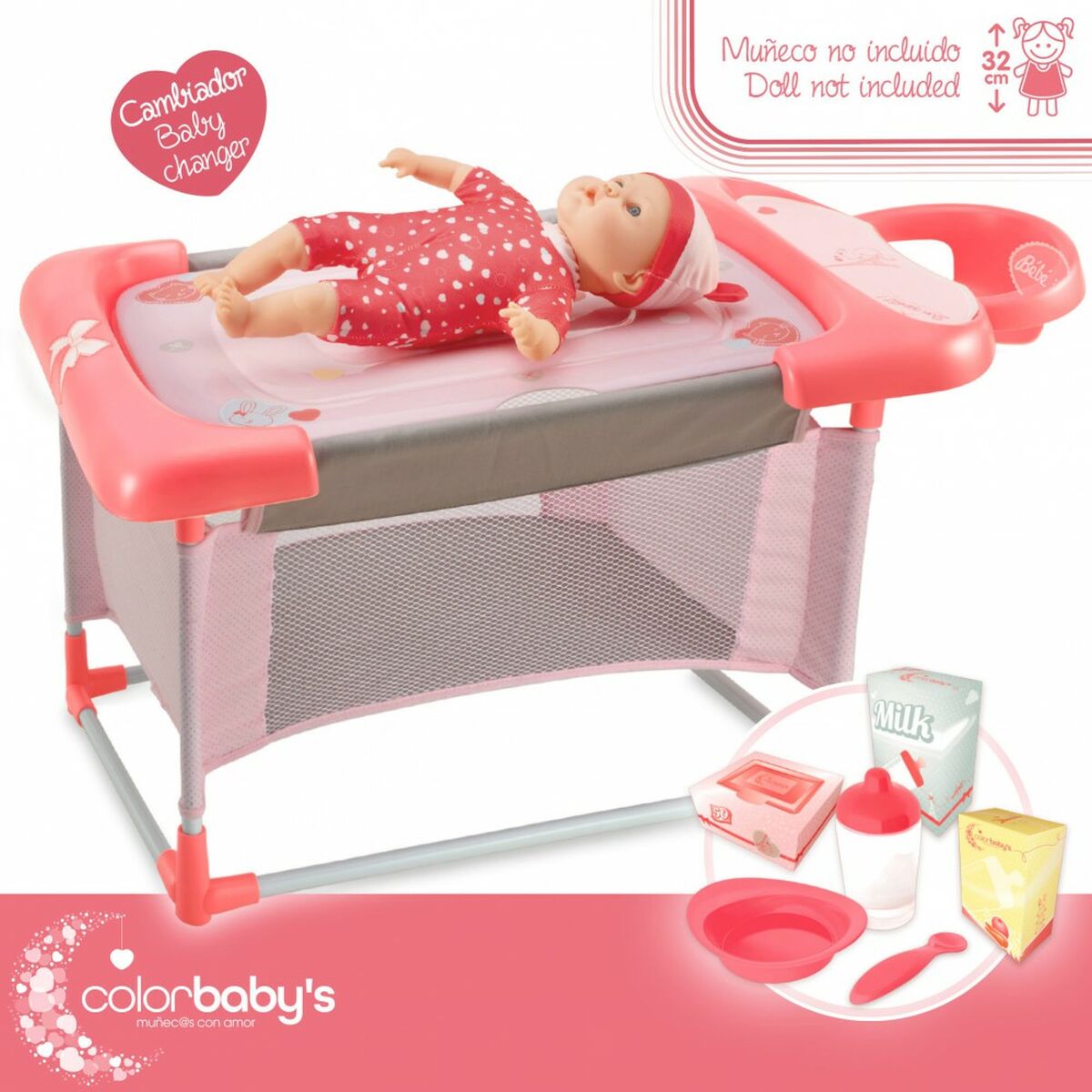 Skötbord för dockor Colorbaby 3 i 1 68 x 32,5 x 34 cm 2 antal - 9