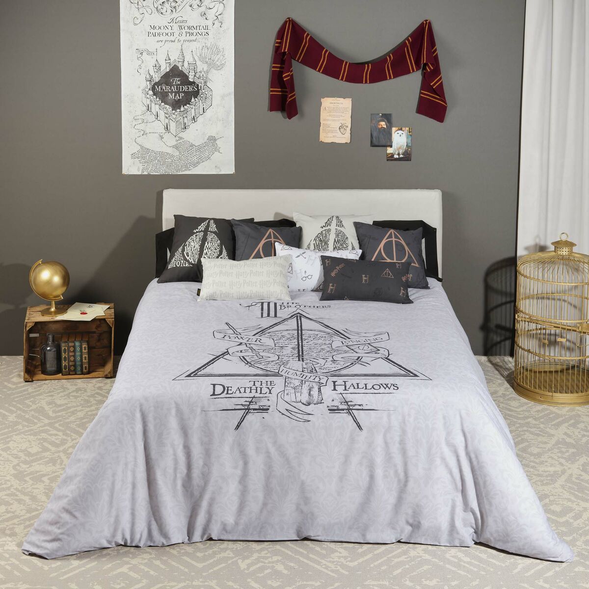Påslakan Harry Potter Deathly Hallows Multicolour 175 Trådar 200 x 200 cm Säng 120