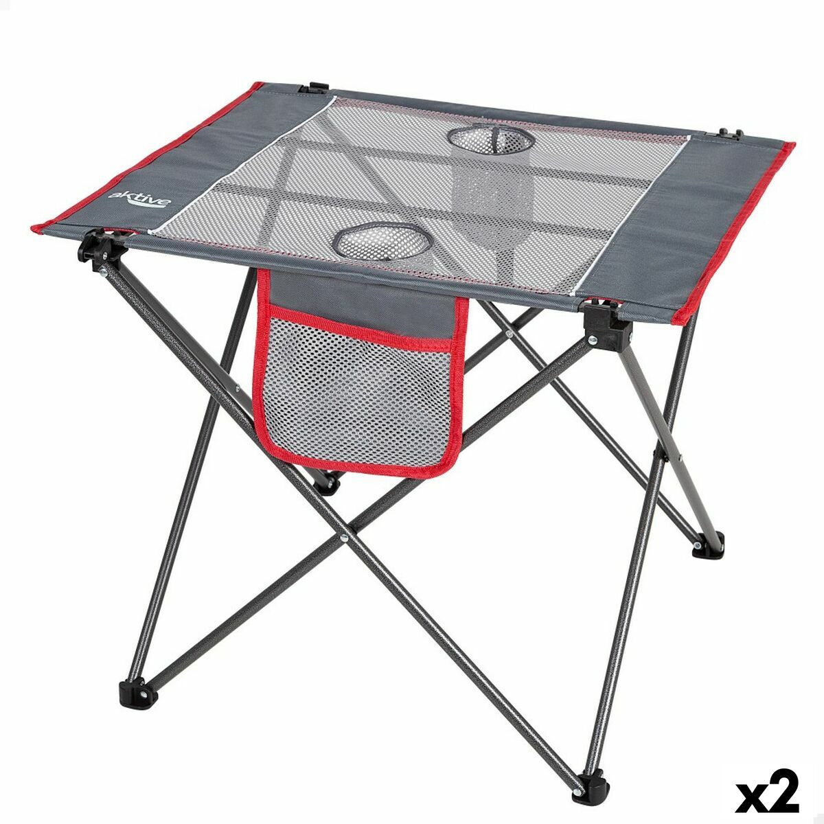 Fällbord Aktive Camping Grå 62 x 50 x 50 cm (2 antal) - 8