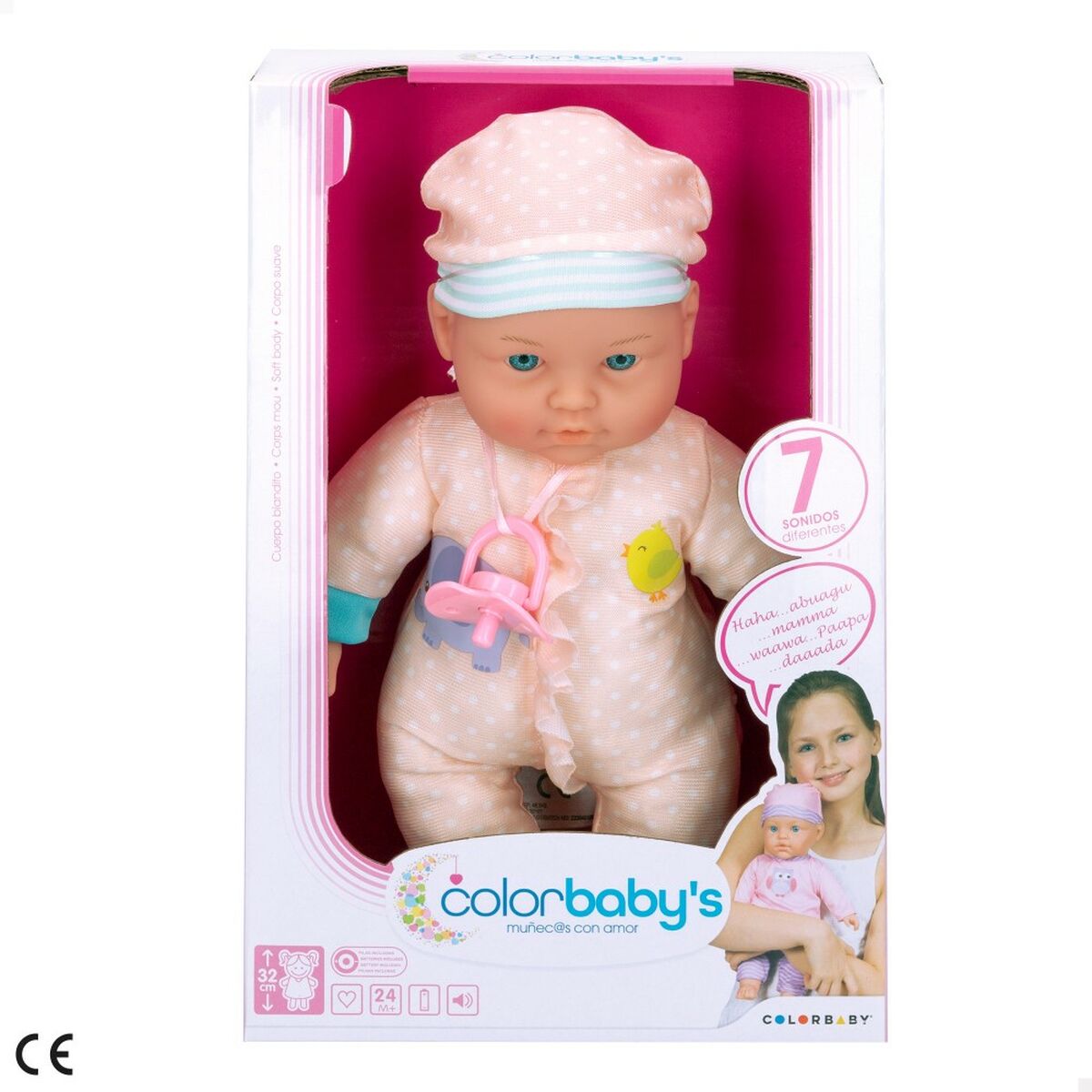 Bebisdocka Colorbaby 22,5 x 32 x 10 cm 6 antal - 2