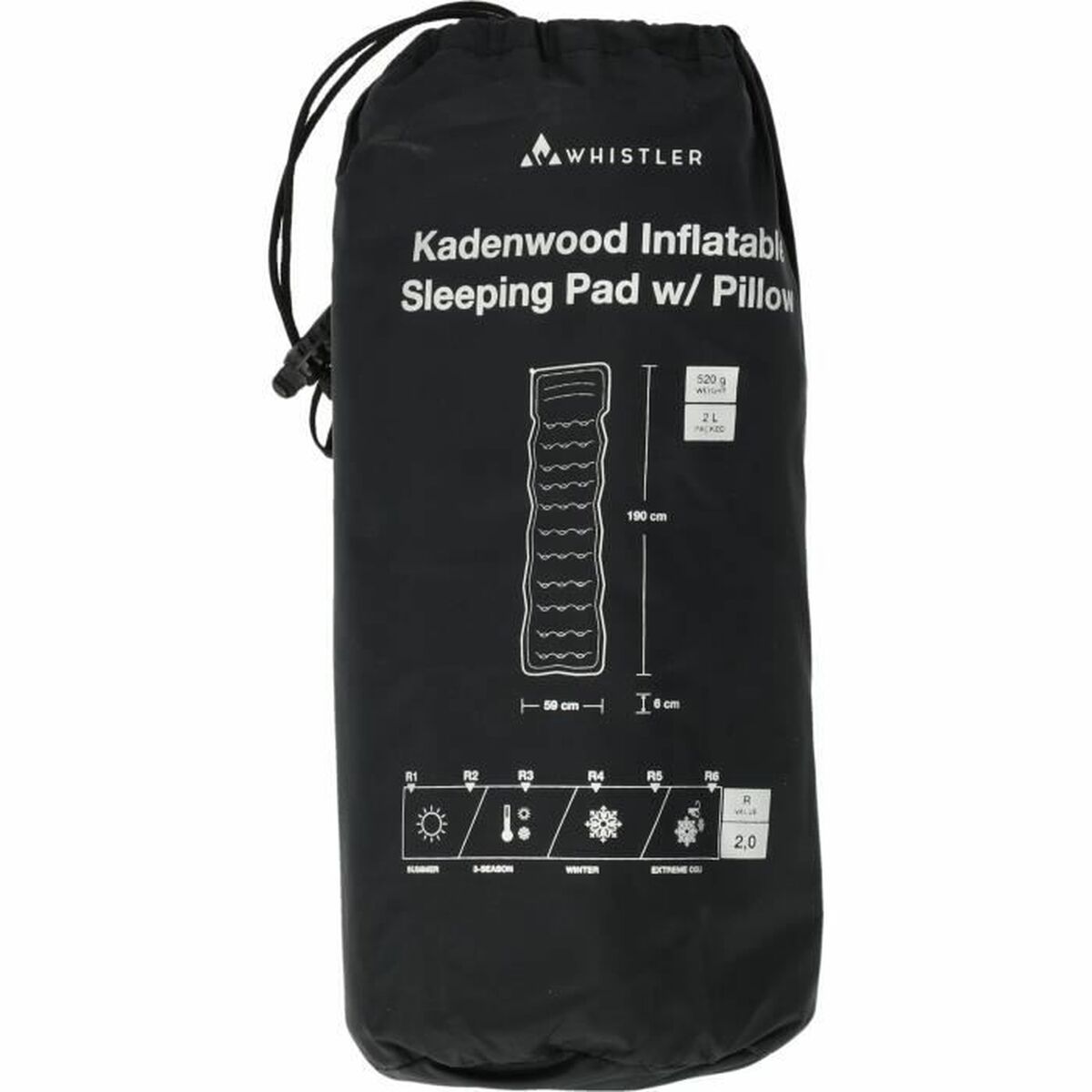 Luftmadrass Whistler 190 x 59 x 6 cm Svart - 2