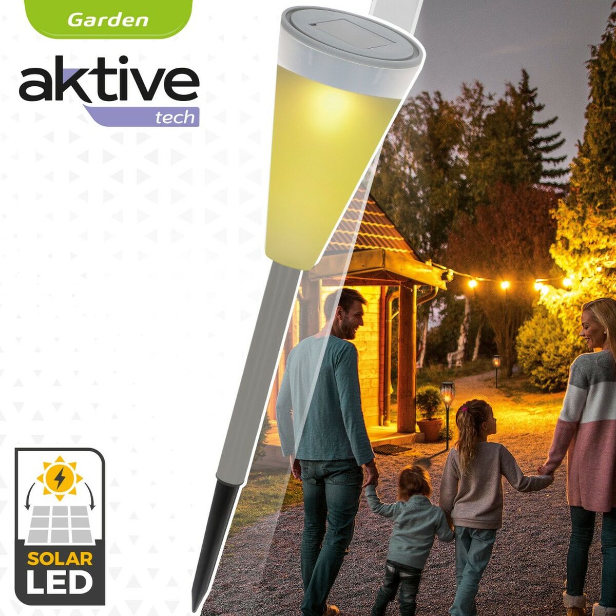 Solcellsdriven trädgårdspinne Aktive Plast 6,7 x 39 x 6,7 cm (24 antal) - 3