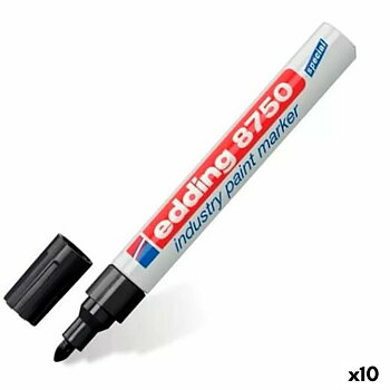 Permanent markörpenna Edding 8750 Svart (10 antal)