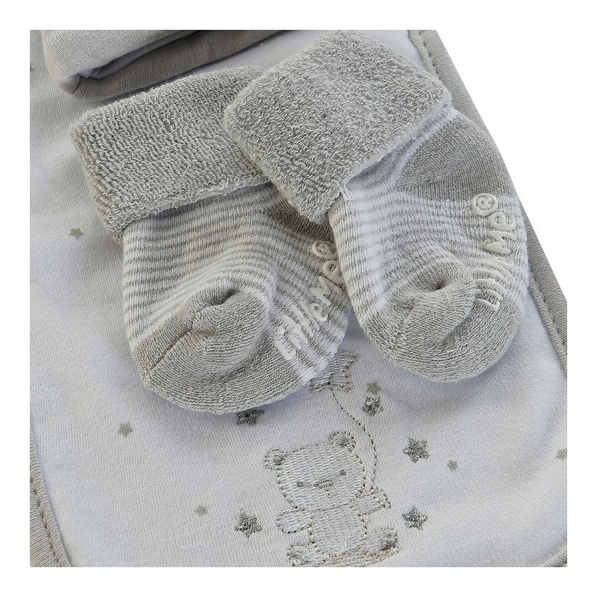 Haklapp och babysockor-set DKD Home Decor 0-6 månader Bomull - 7