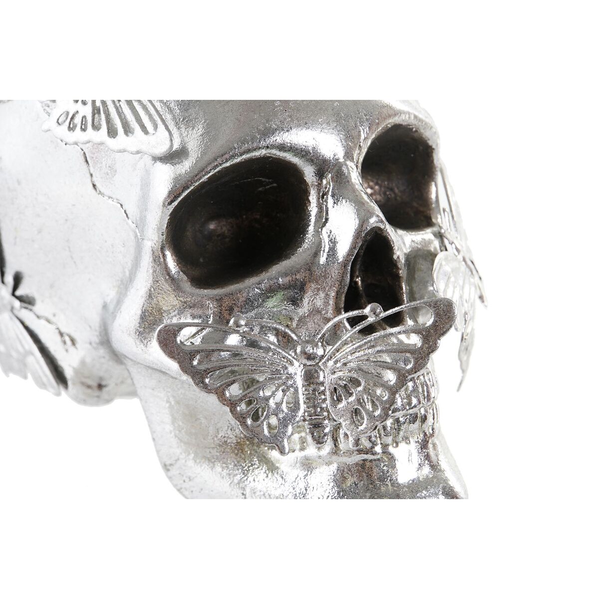 Prydnadsfigur DKD Home Decor Gyllene Silvrig Skalle 16,5 x 10,5 x 11,5 cm (2 antal) - 14