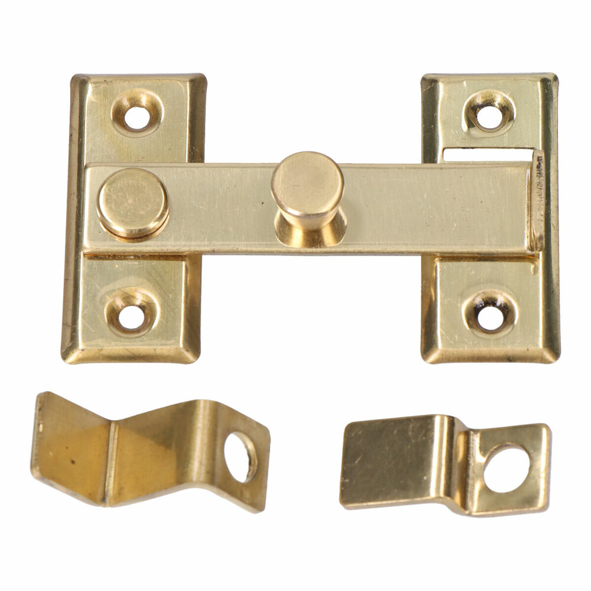 Dörrspärr EDM 85078 Polerad mässing 8 cm Vändbar - 7