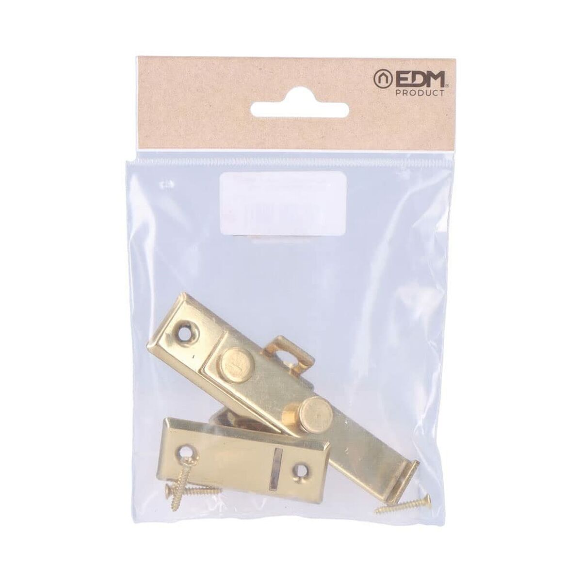 Dörrspärr EDM 85078 Polerad mässing 8 cm Vändbar - 4