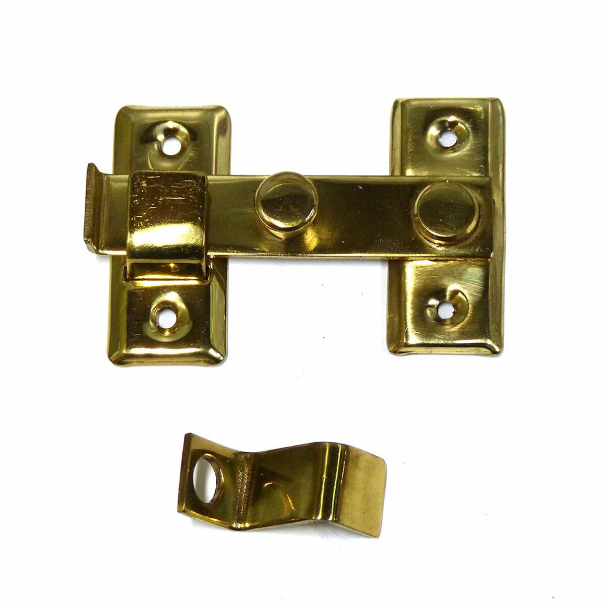 Dörrspärr EDM 85078 Polerad mässing 8 cm Vändbar - 5