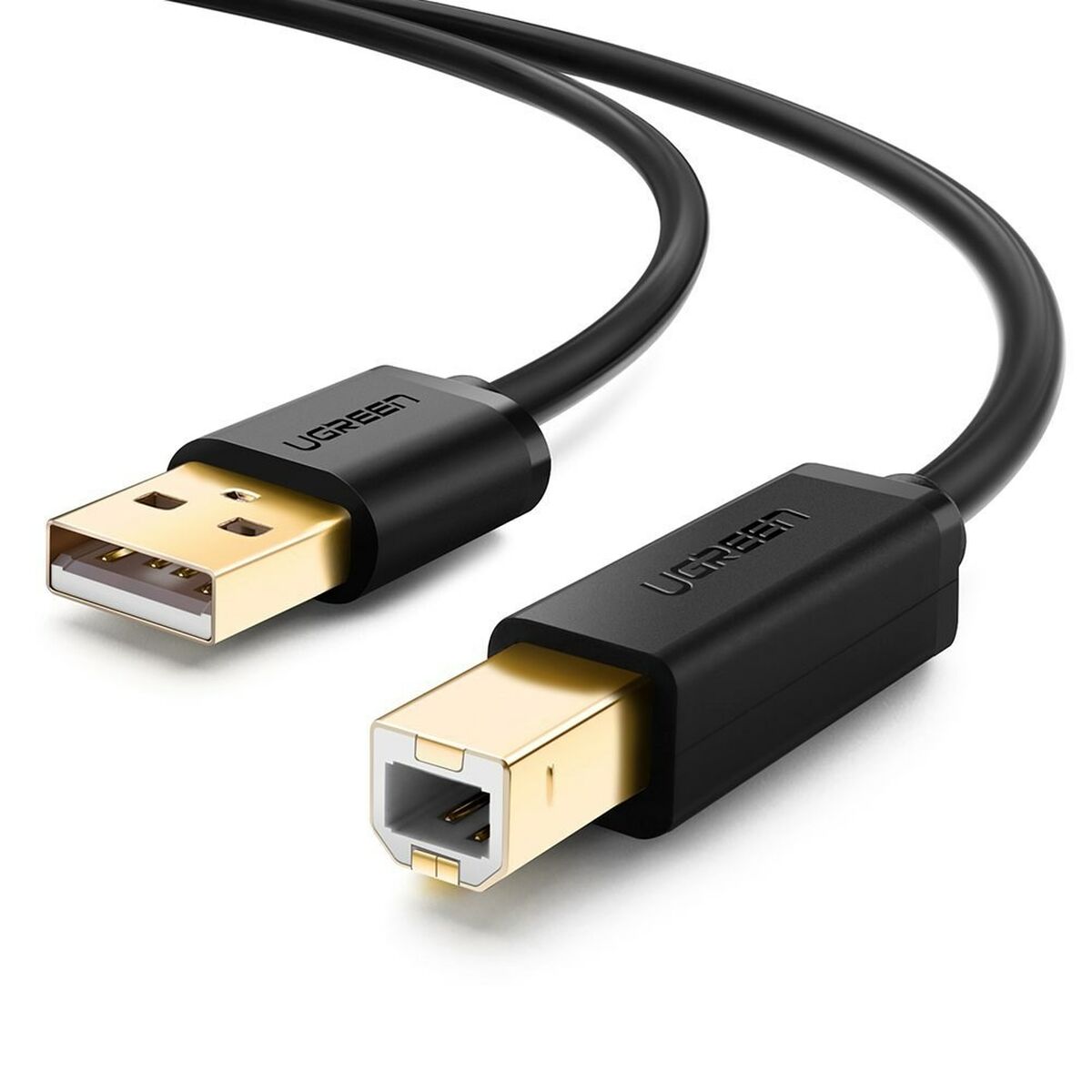 USB 2.0 A till USB B Kabel Ugreen 10351 Svart 3 m