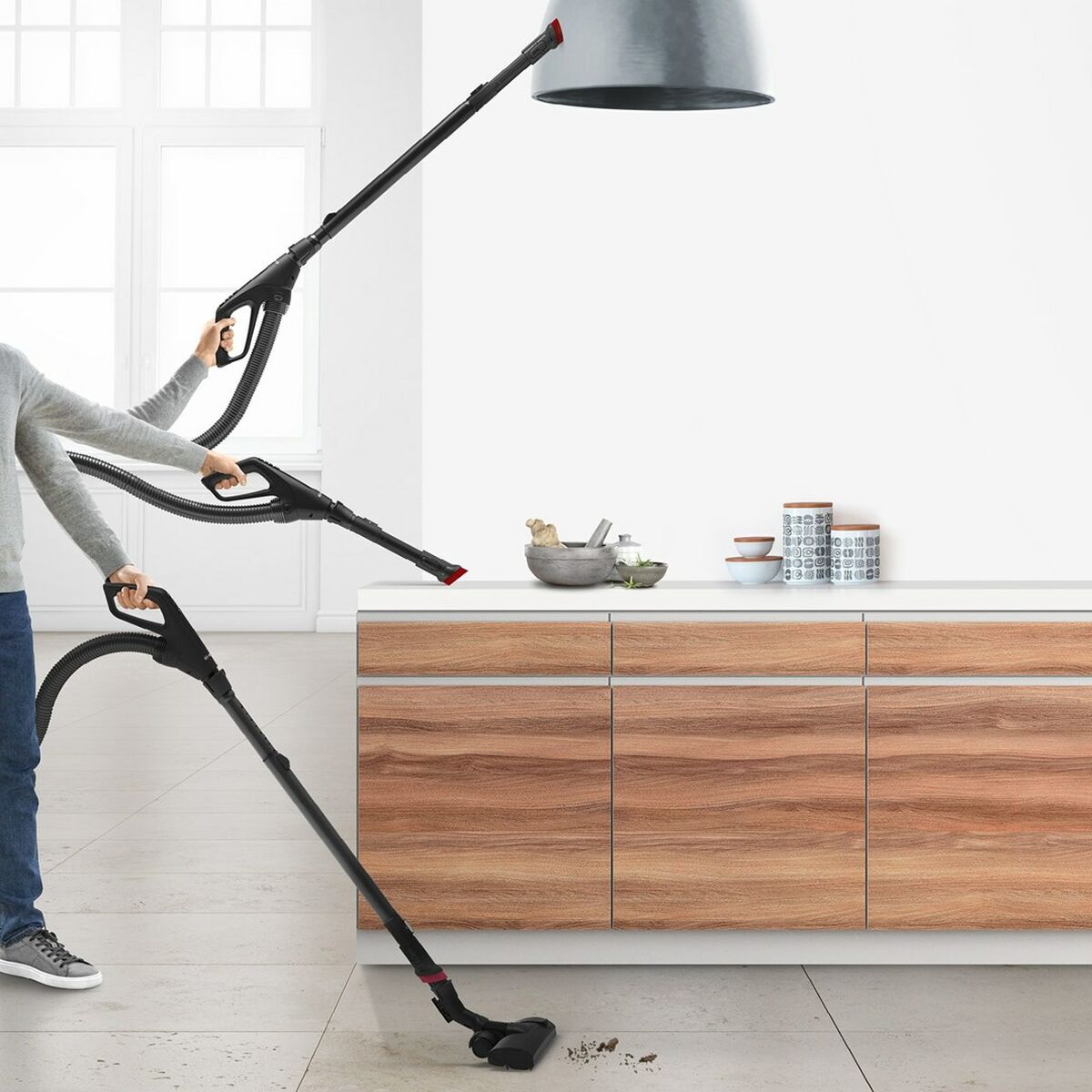 Dammsugare med Påse BOSCH BGB6X330 Svart Grå 600 W - 6