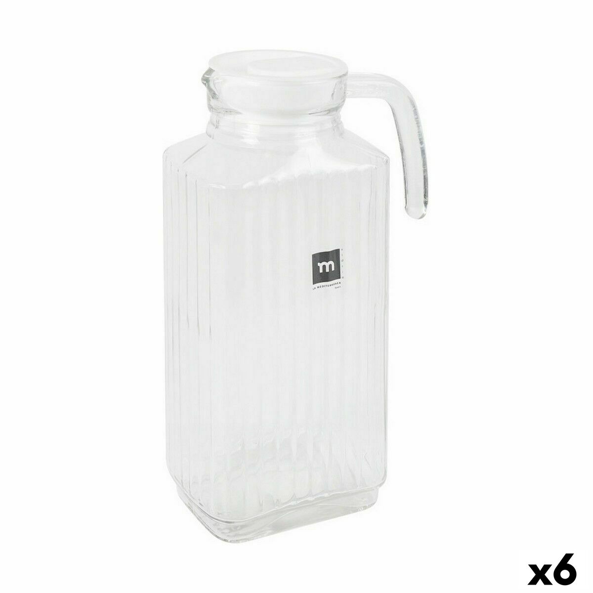 Krus med Skruvlock och Doserare La Mediterránea Chrysler 1,8 L Glas (6 antal)