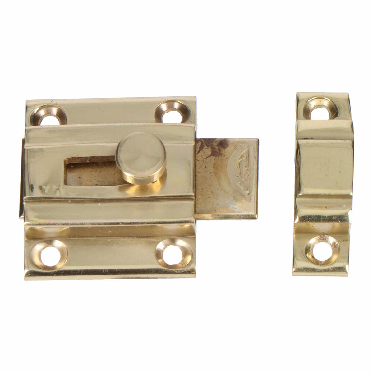 Dörrbult EDM 85082 Gyllene Stål Polerad mässing 25 mm 35 mm 25mm Fästanordning - 3