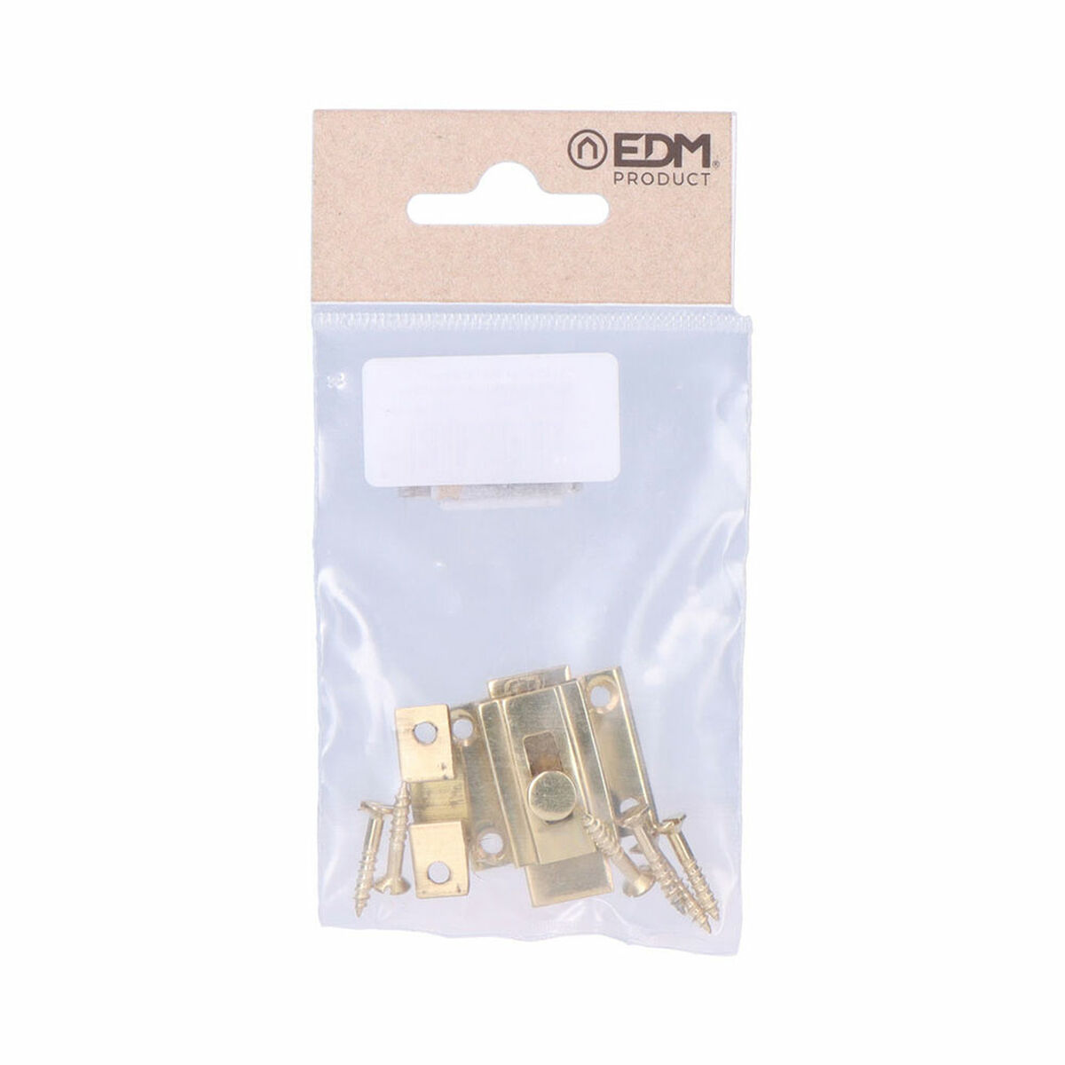 Dörrbult EDM 85082 Gyllene Stål Polerad mässing 25 mm 35 mm 25mm Fästanordning - 4