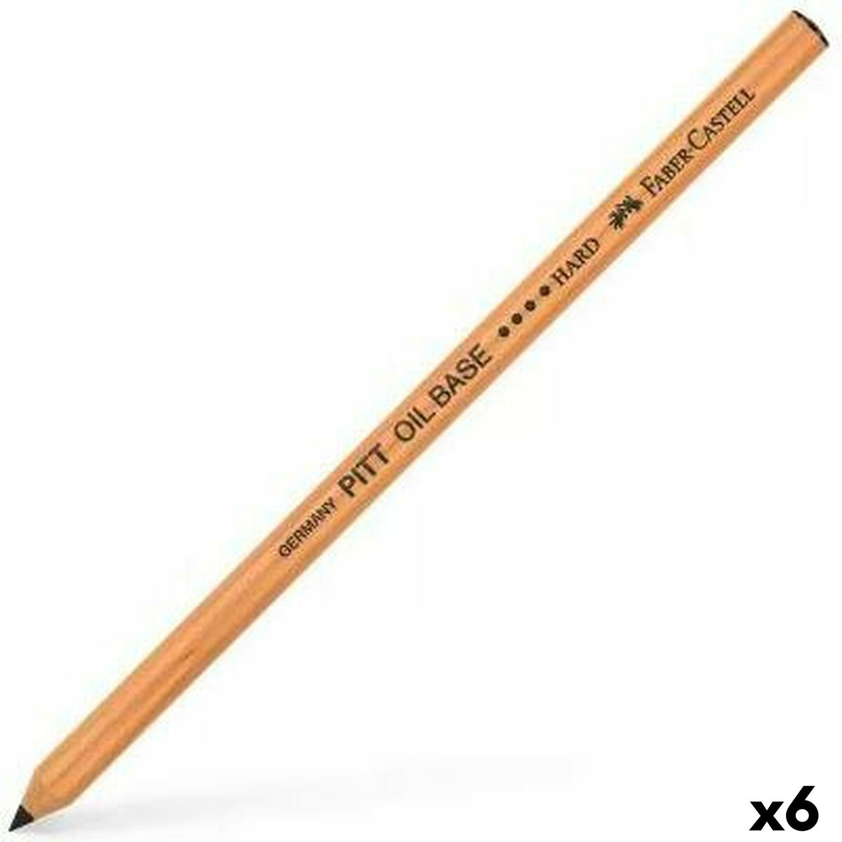 Penna Faber-Castell Pitt Oil Base Hård Svart Sexkantig (6 antal) - 3