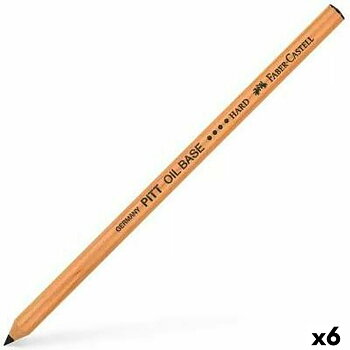 Penna Faber-Castell Pitt Oil Base Hård Svart Sexkantig (6 antal)