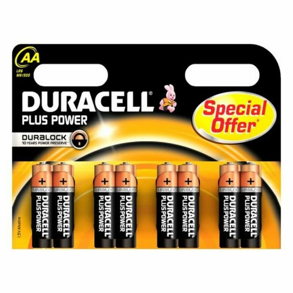 Alkaliska Batterier DURACELL LR06 LR6 AA 1.5V (8 pcs) - 2