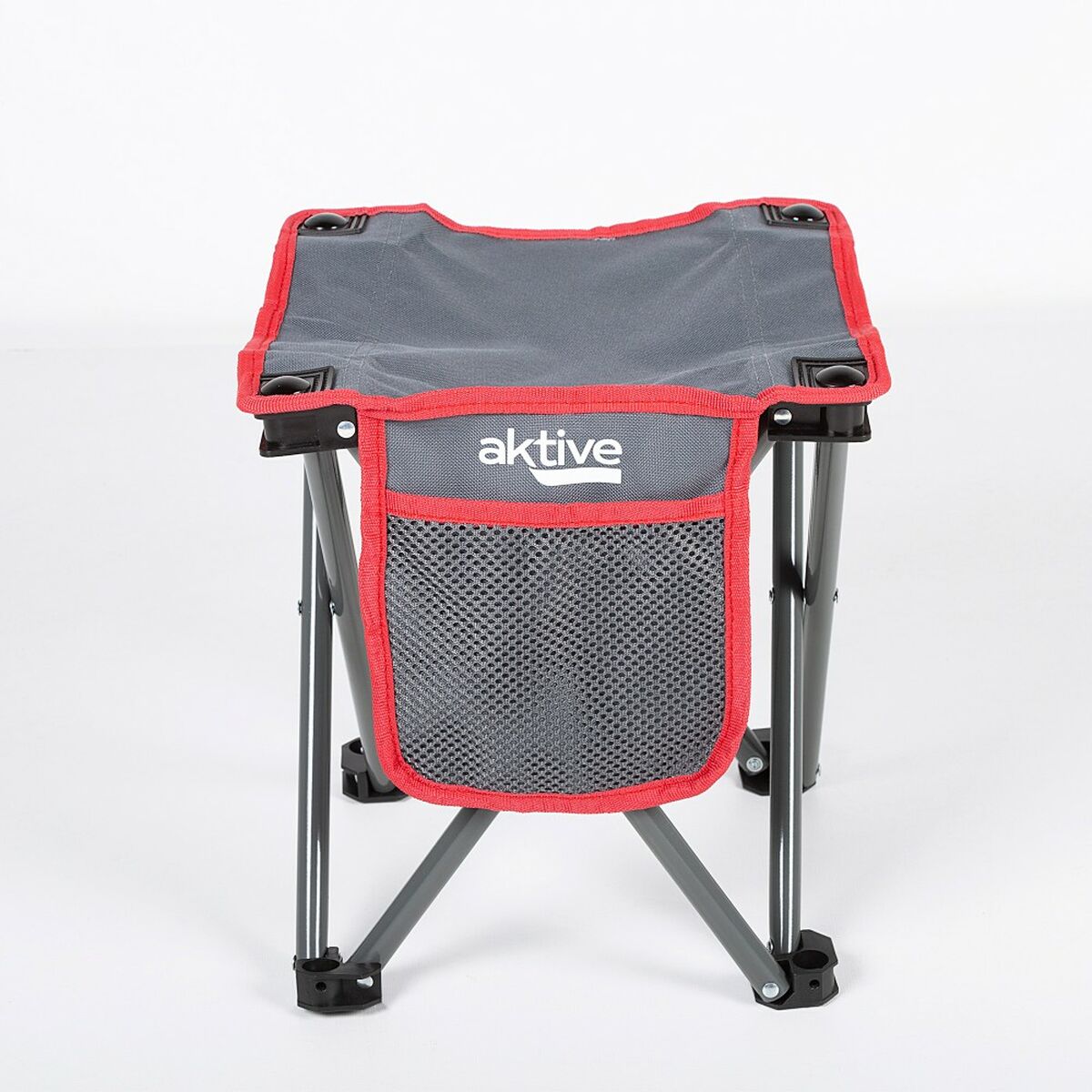 Sittpall Aktive Hopfällbar Camping Grå 30 x 32 x 30 cm (4 antal) - 6
