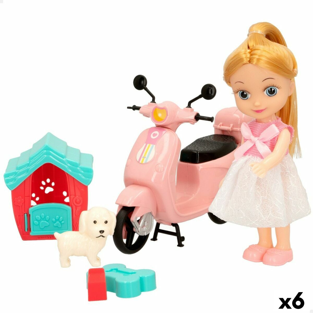 Docka Colorbaby Bella 16 cm Motorcykel 7 x 16 x 4 cm (6 antal)