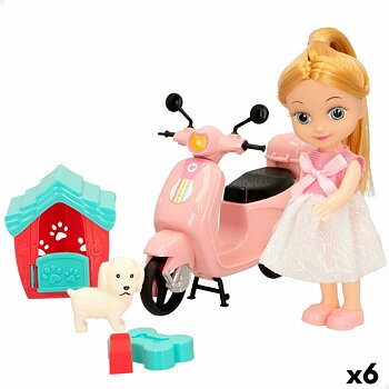 Docka Colorbaby Bella 16 cm Motorcykel 7 x 16 x 4 cm (6 antal)