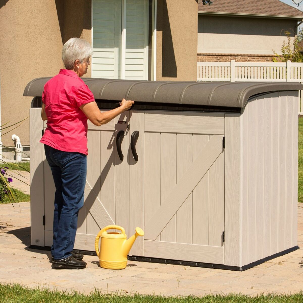 Skåp Lifetime 60170 Horisontell Extern 190 x 131 x 106 cm Stål Plast - 8
