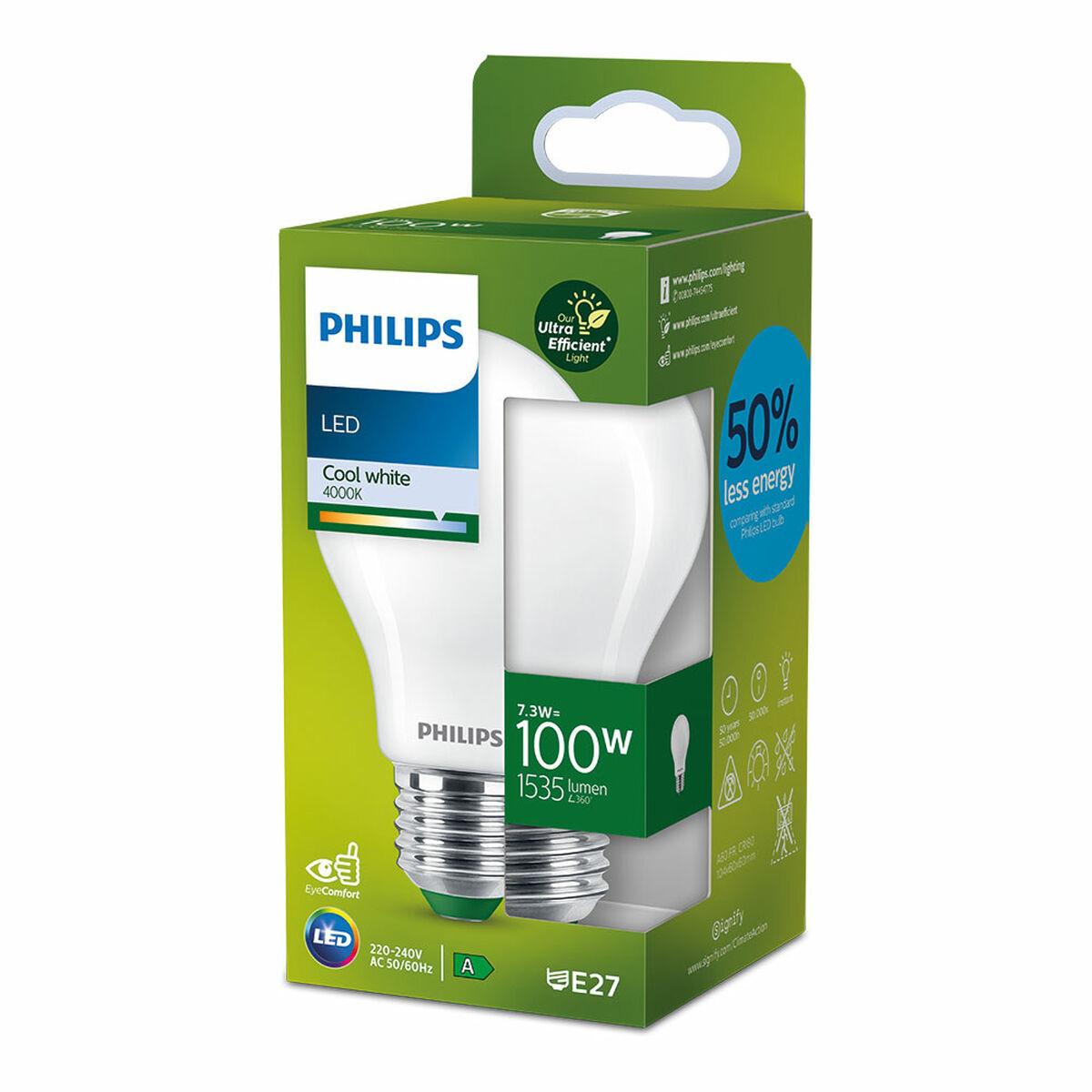 LED-lampa Philips Classic 100 W 7,3 W E27 1535 Lm (4000 K) - 3