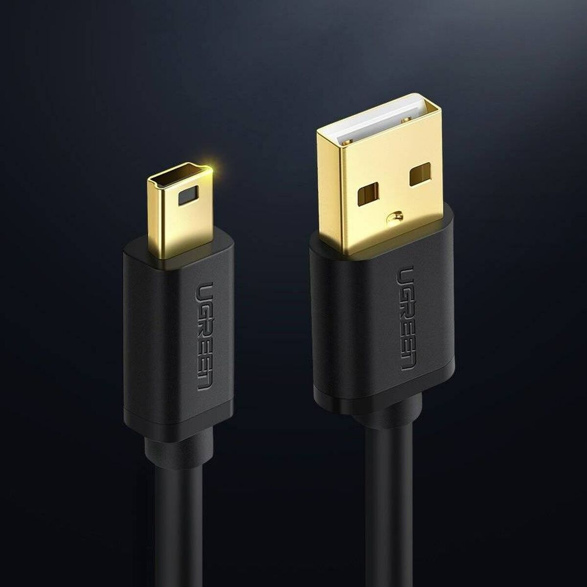 USB 2.0 A till Mini USB B Kabel Ugreen 30472 Svart - 3