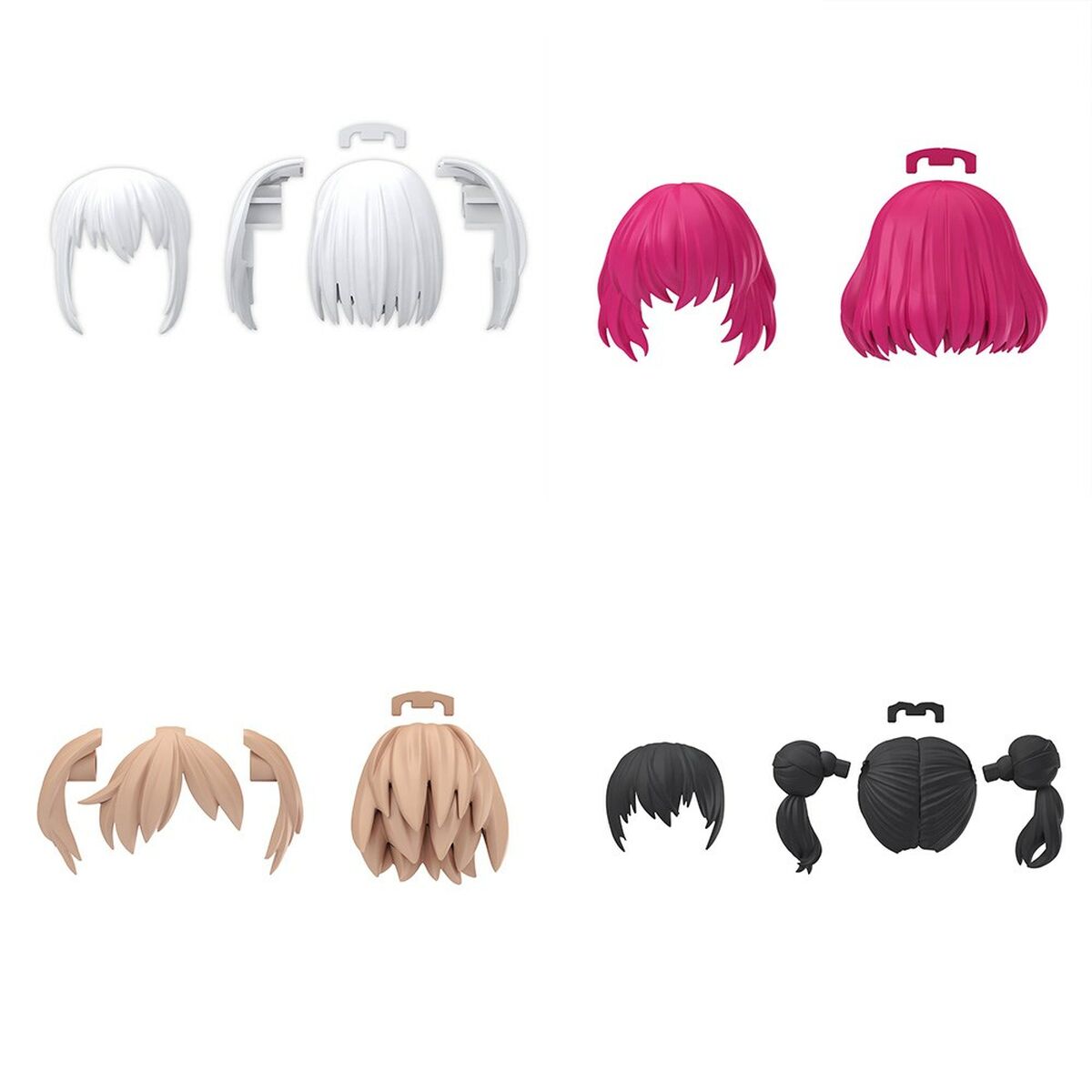 Samlingsfigurer Bandai 30MS OPTION HAIR STYLE PARTS VOL.10 Plast Animerat och anime (japansk animering) (4 antal) - 2