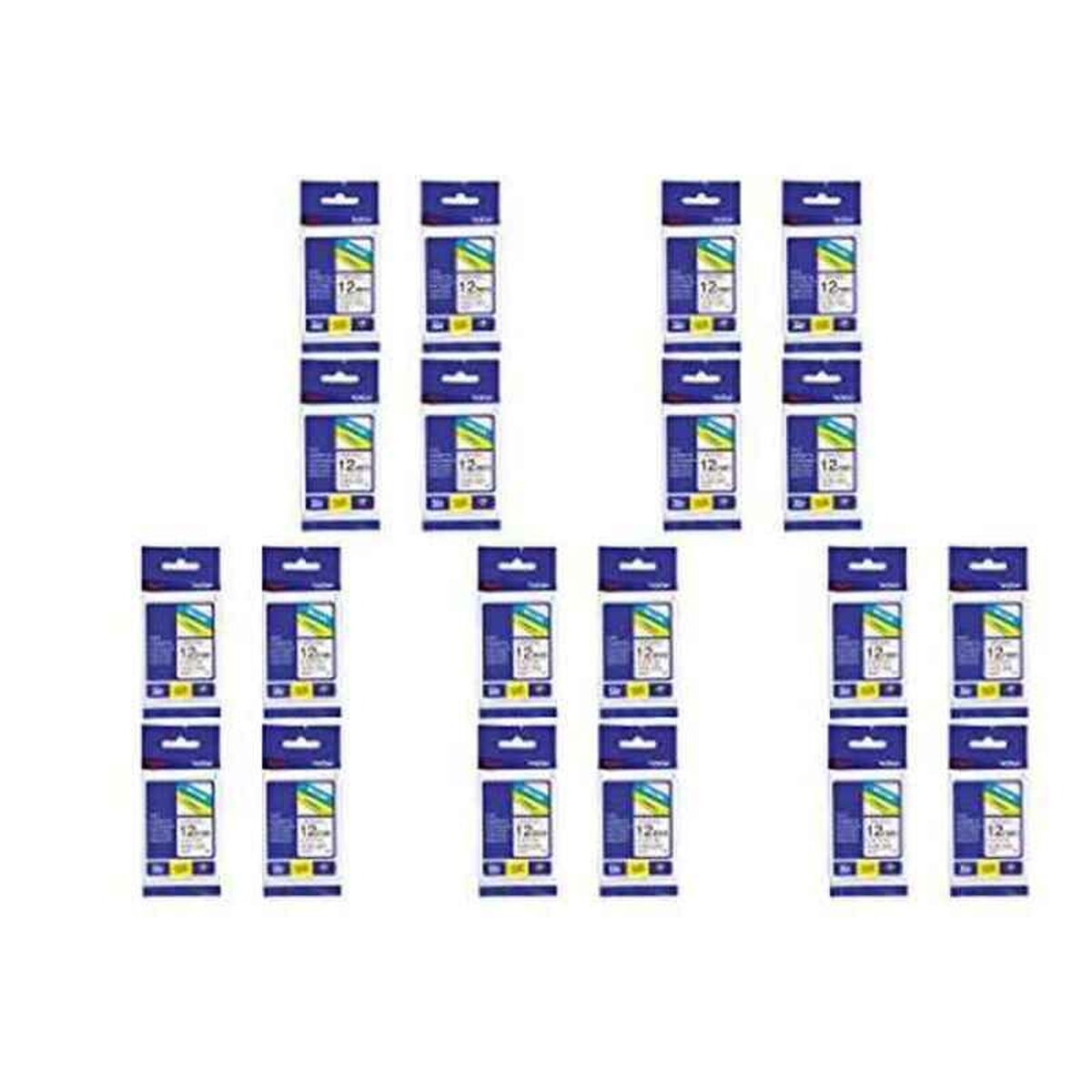 Laminerat Band till Etikettskrivare Brother TZe231 Svart/Vit - 2