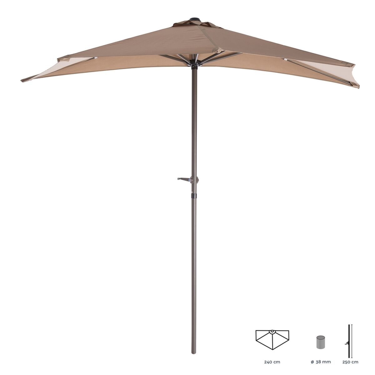 Naperny? 240 x 125 x 250 cm Beige-brun (taupe) Aluminium - 5