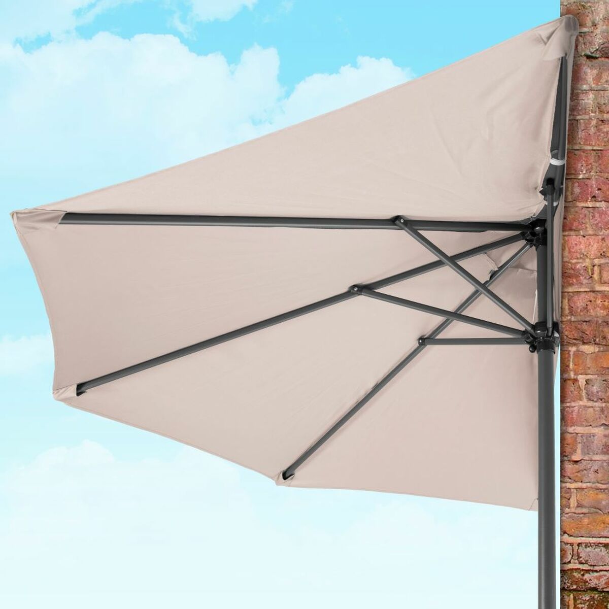 Naperny? 240 x 125 x 250 cm Beige-brun (taupe) Aluminium - 2