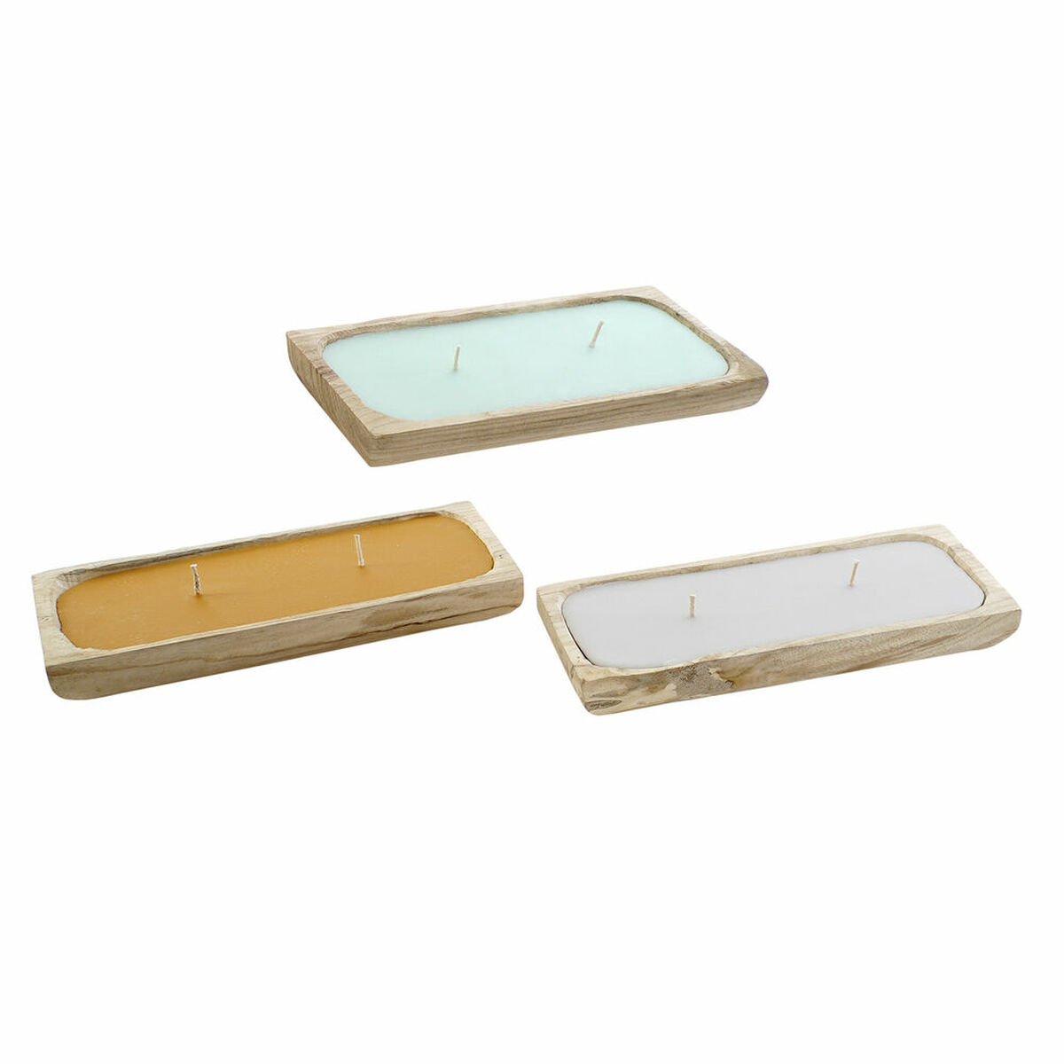 Ljus DKD Home Decor Naturell Jungel Alpino (3 antal)