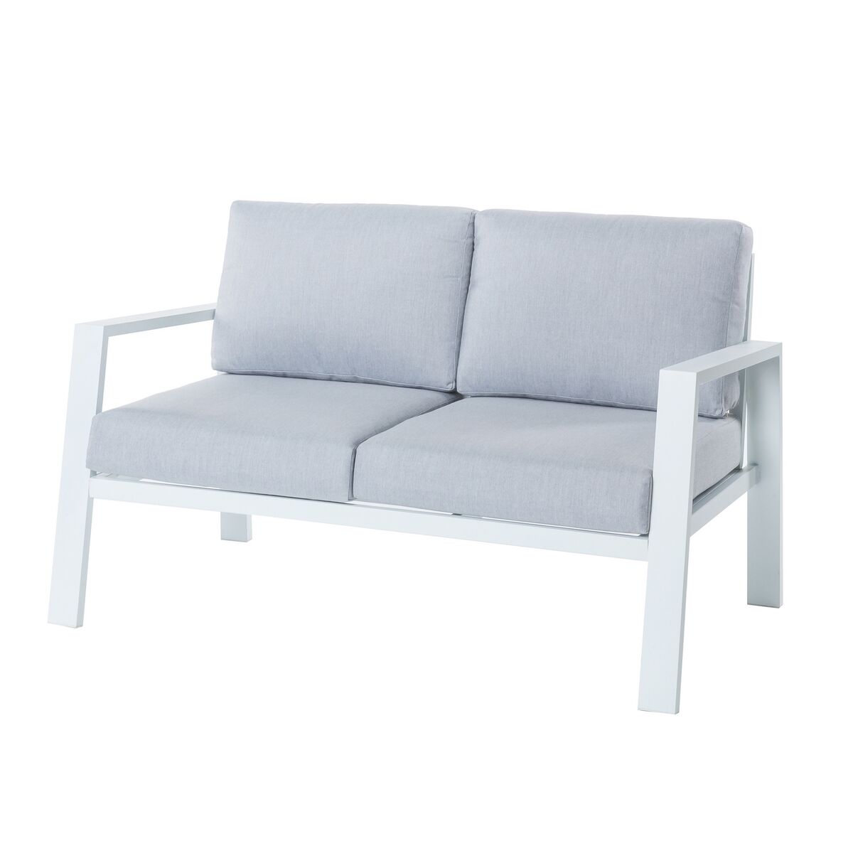 2-mans soffa Thais Vit Aluminium 132,20 x 74,80 x 73,30 cm - 4