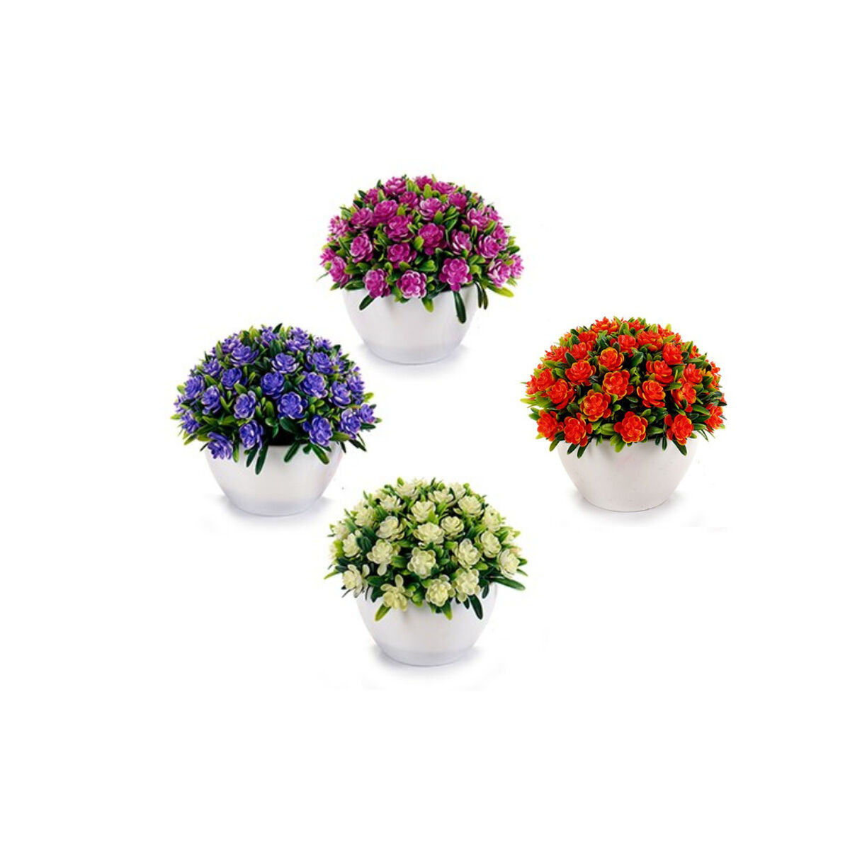 Dekorativ blomma Ibergarden Lila Bunt 14 x 12 x 14 cm (12 antal) - 2