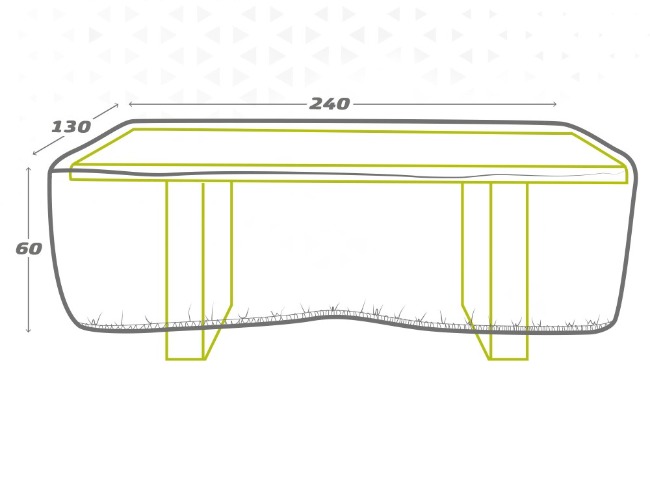 Skyddsväska Aktive Bord 240 x 60 x 130 cm (6 antal) - 4