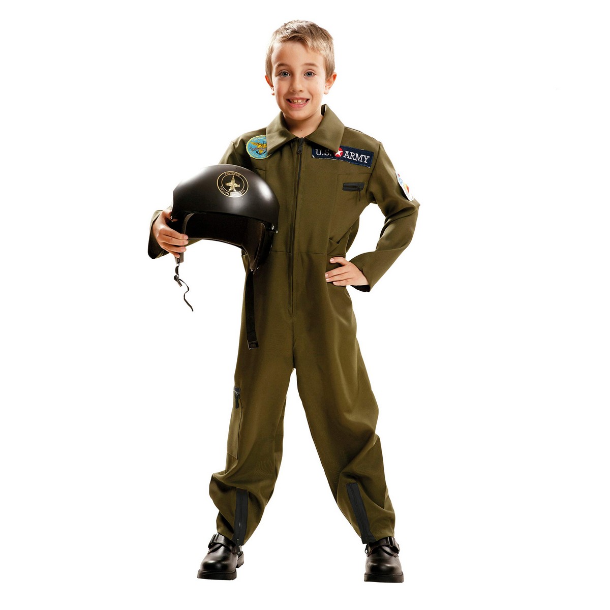 Maskeraddräkt för barn My Other Me Top Gun Flygpilot 5-6 år Grön - 6