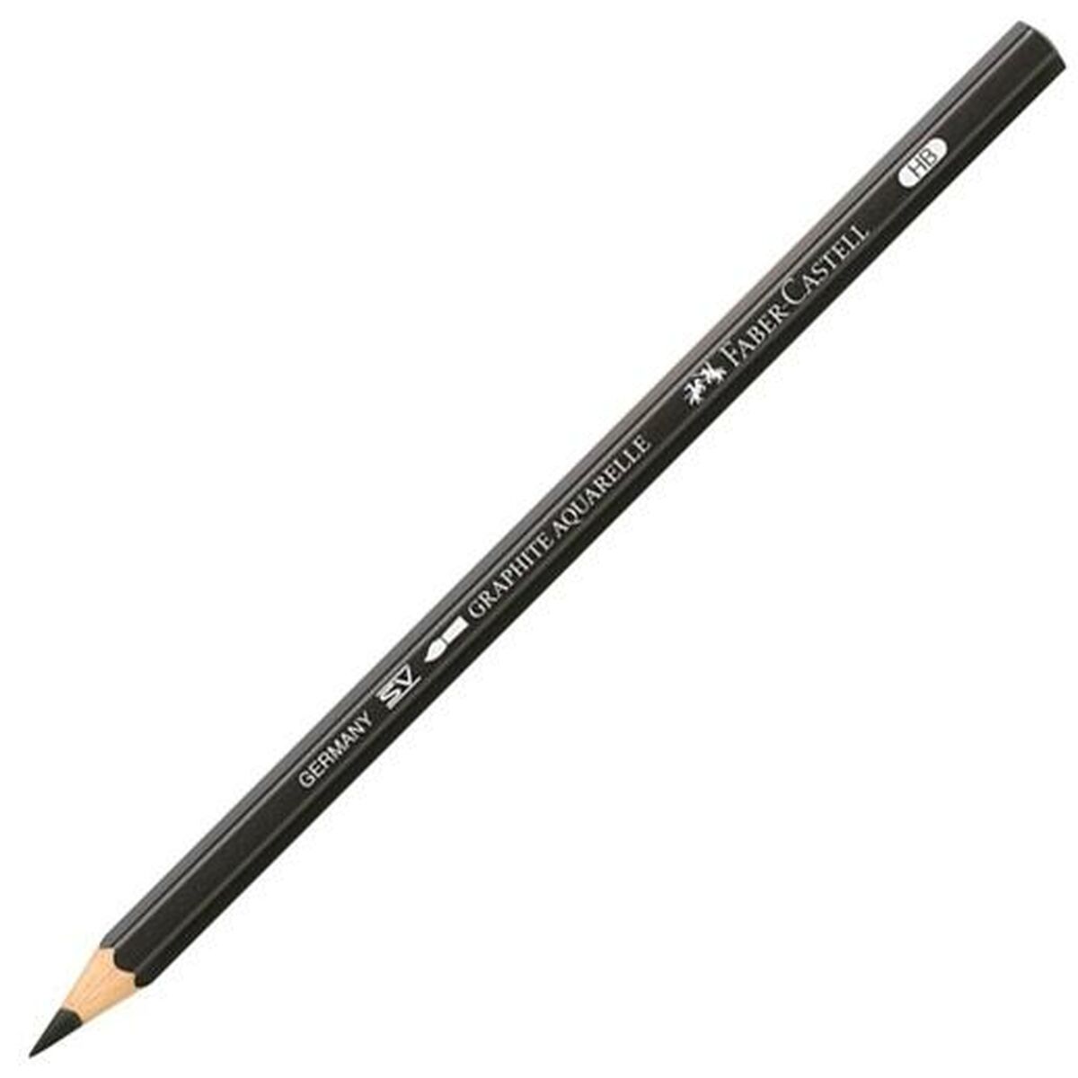 Penna Faber-Castell Graphite Aquarelle Akvarell Svart Sexkantig HB (6 antal) - 2