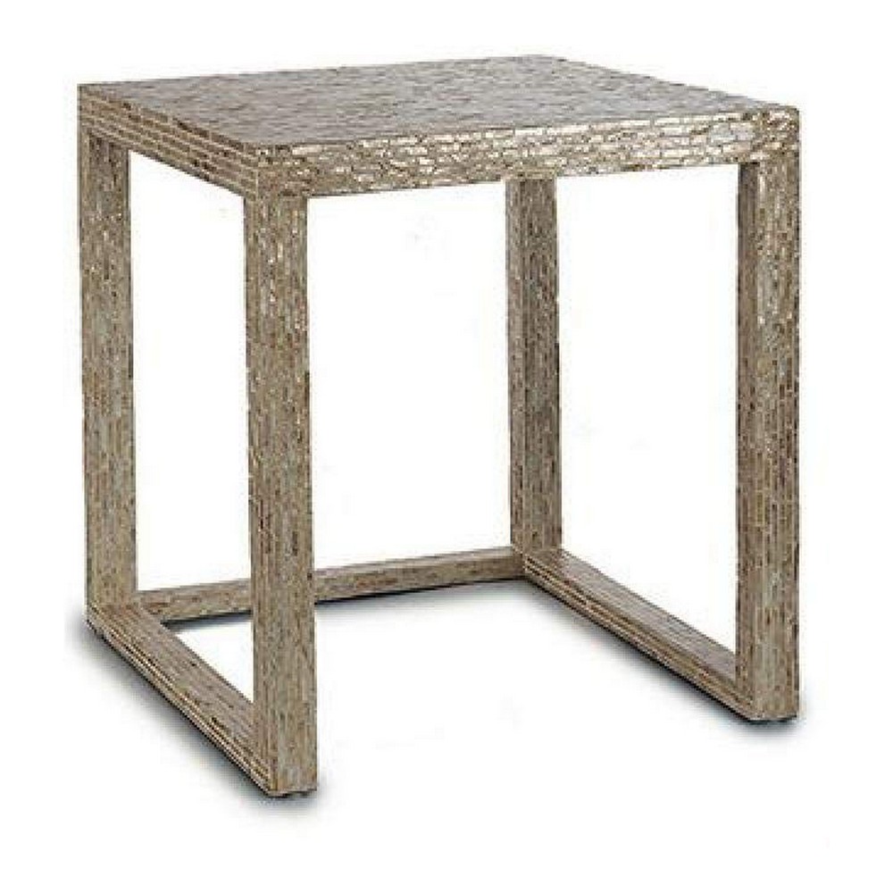 2-bordsset Gift Decor BIG-S3603662 Vit Beige Gyllene 42,5 x 61 x 60 cm (2 Delar) (2 antal)