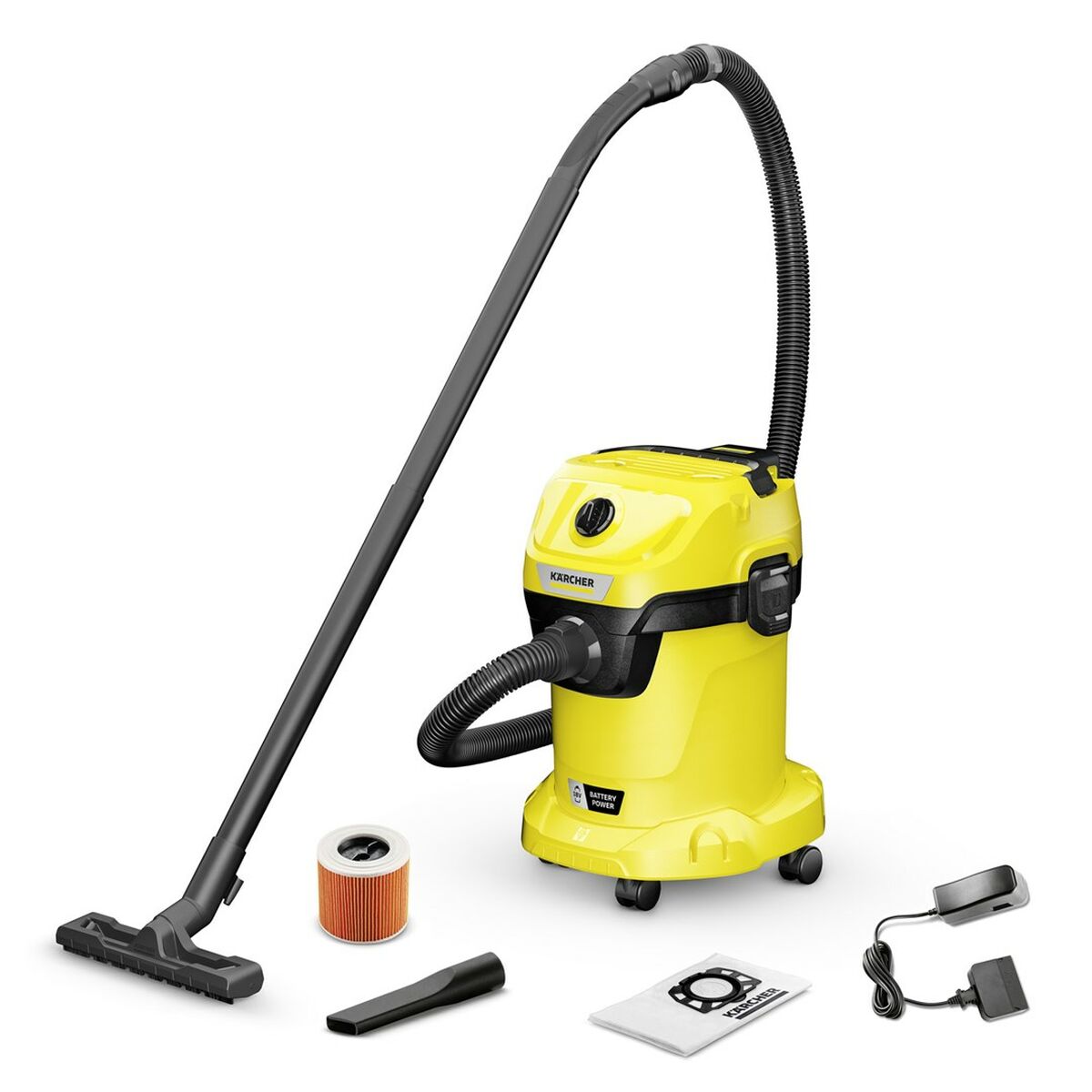 Sladdlös Dammsugare Kärcher 1.628-551.0 Gul Svart 225 W - 2