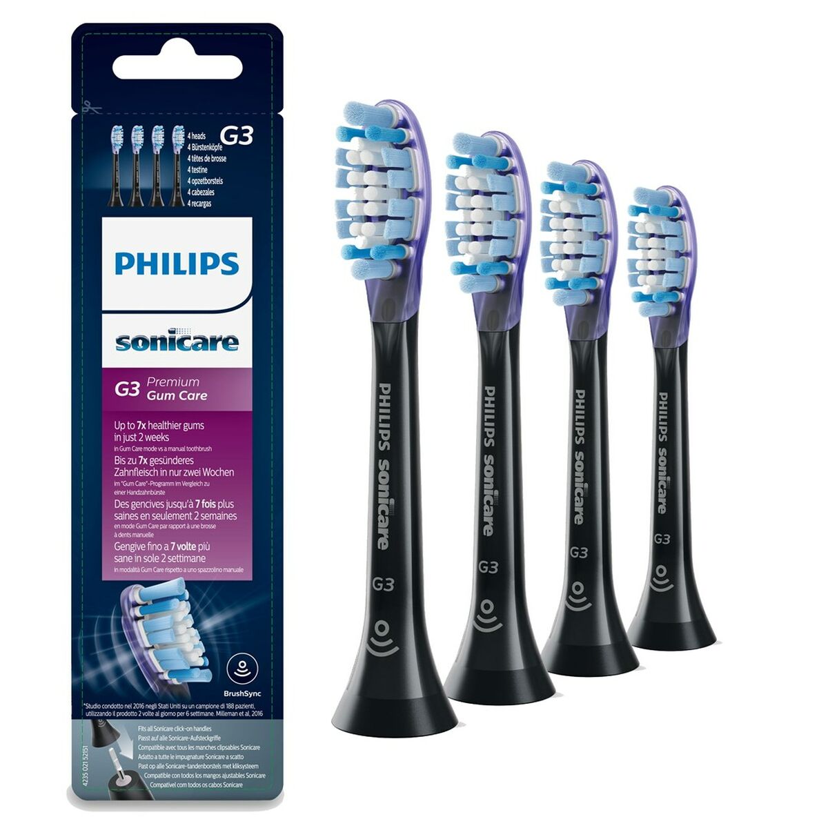 Reservdel till Eltandborste Philips HX9054/33 Svart 4 antal - 2