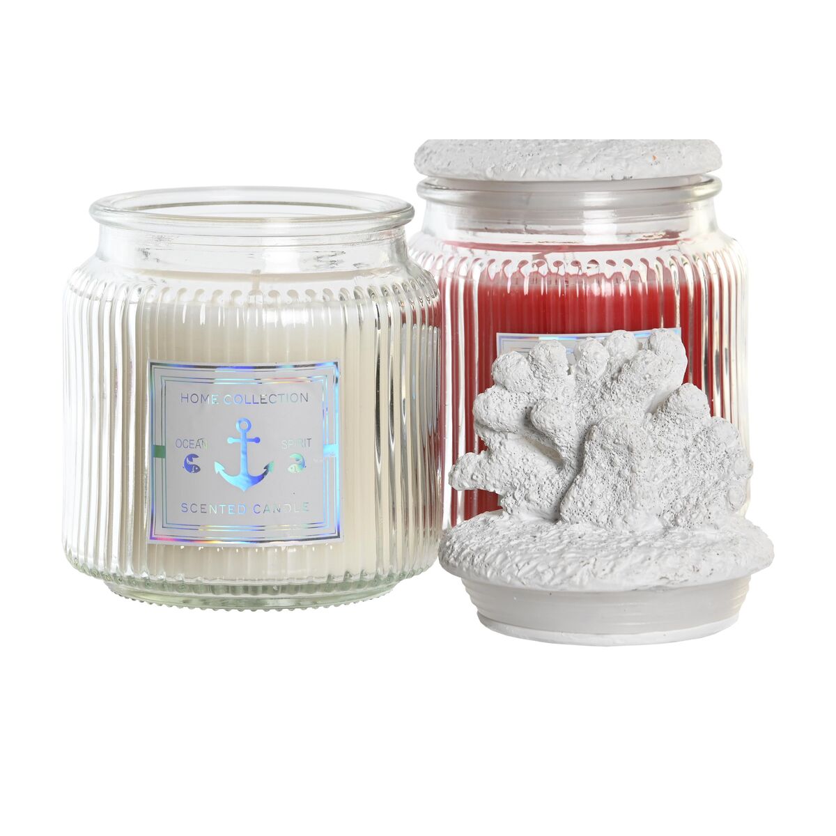 Doftljus DKD Home Decor Korall Medelhavs 430 g (2 antal) - 2