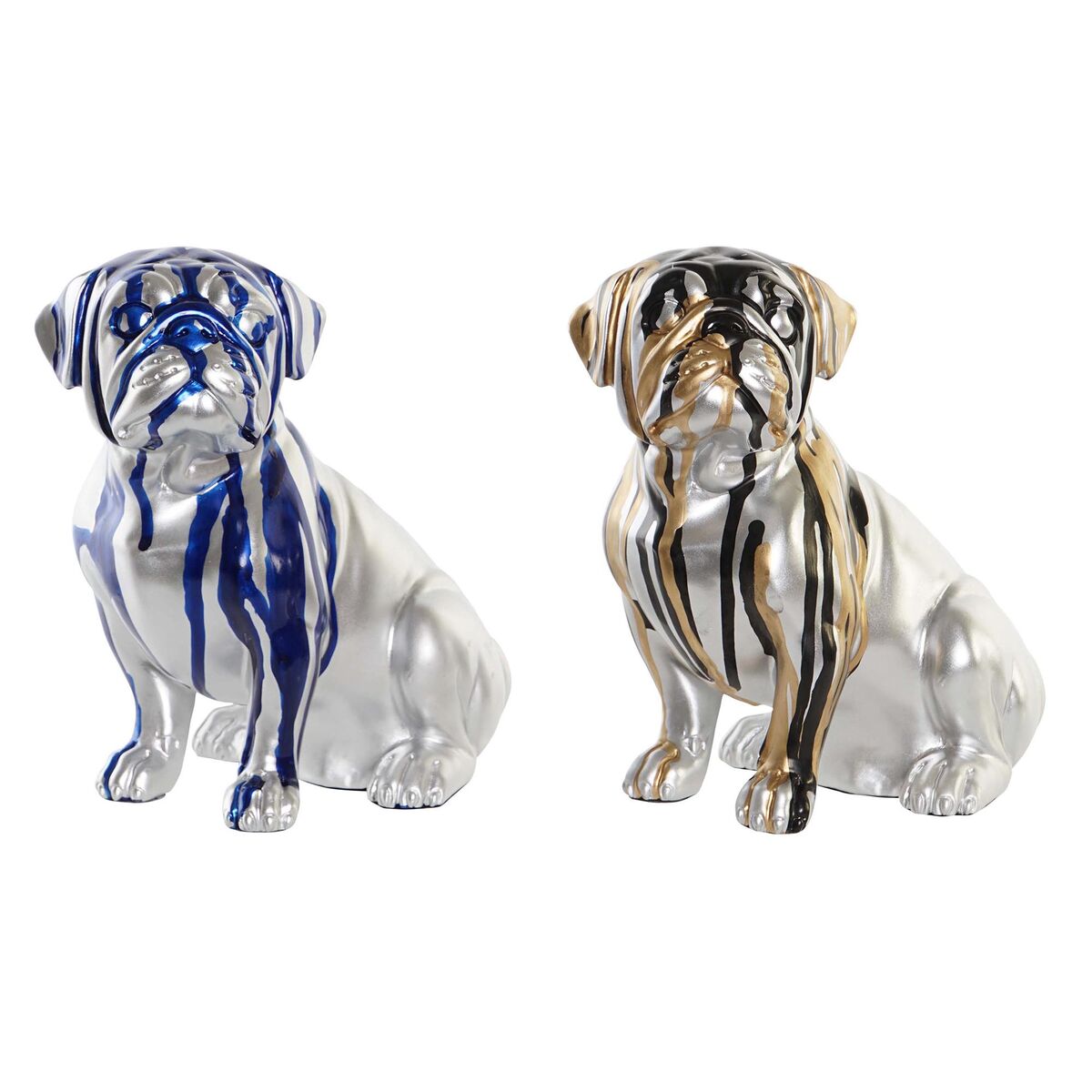 Prydnadsfigur DKD Home Decor Hund 19 x 11,5 x 18,5 cm (2 antal) - 4