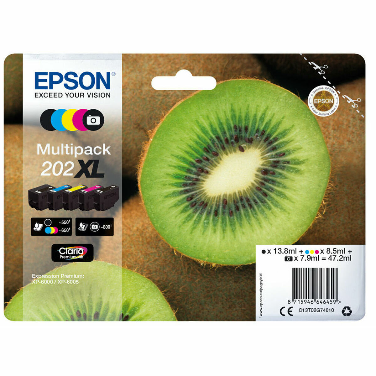 Original Bläckpatron Epson 202XL Multicolour