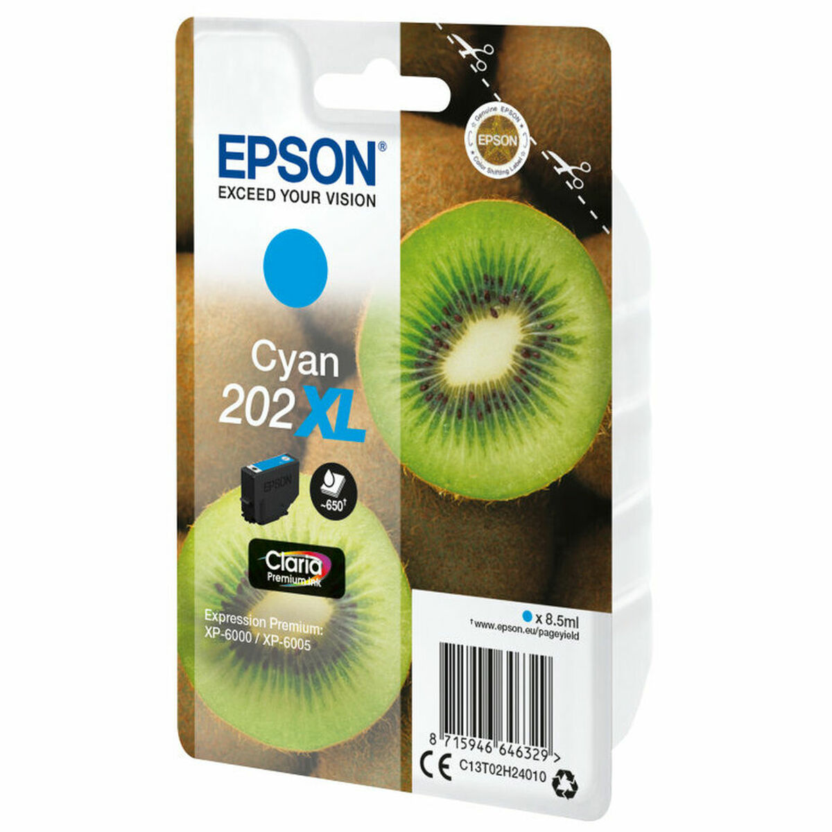 Original Bläckpatron Epson Singlepack Cyan 202XL Claria Premium Ink Turkos